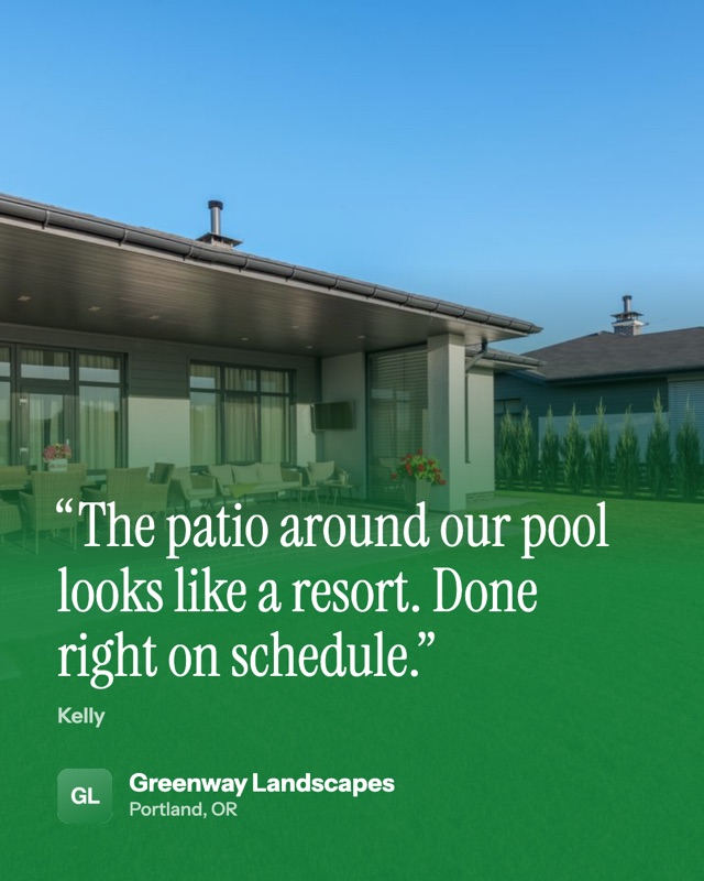 A landscaper's post: the client's patio photo and their words