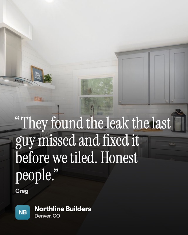 A remodeler's post on a dark background