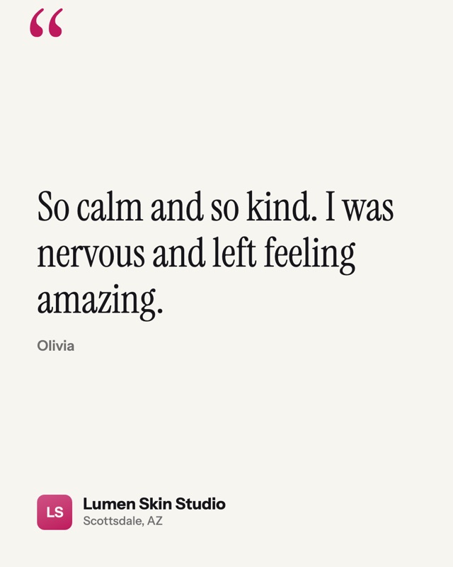 A med spa's post on a light background